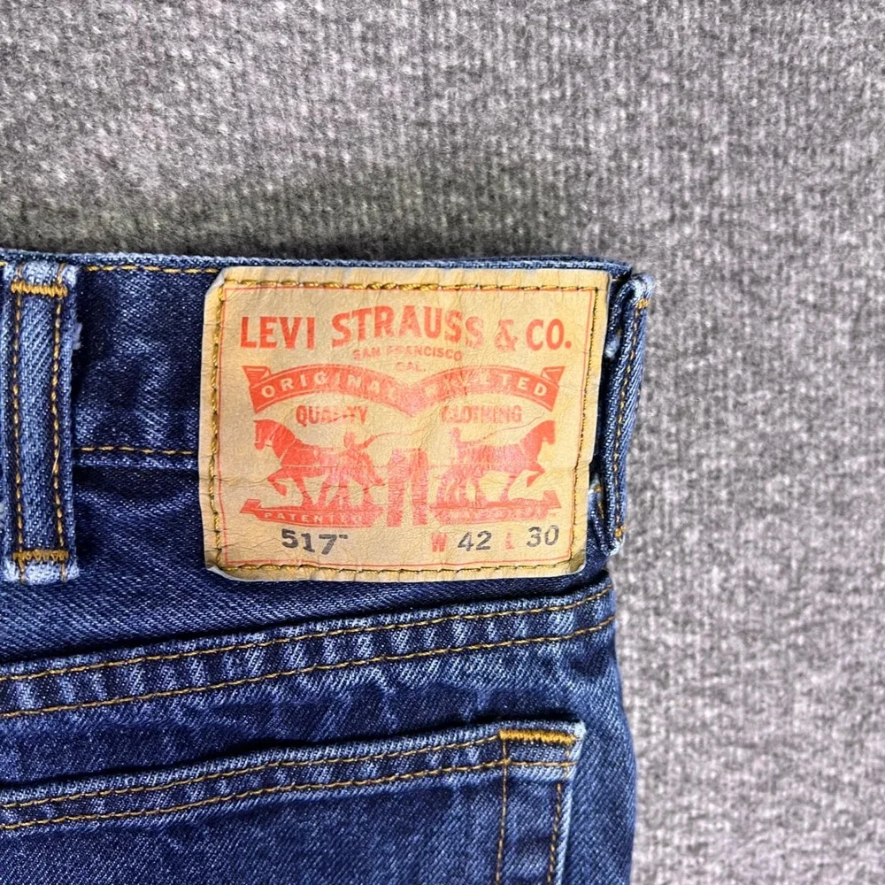 Levis 517 Jeans Mens 41x30 Dark‎ Indigo Bootcut Denim Western Workwear Cowboy